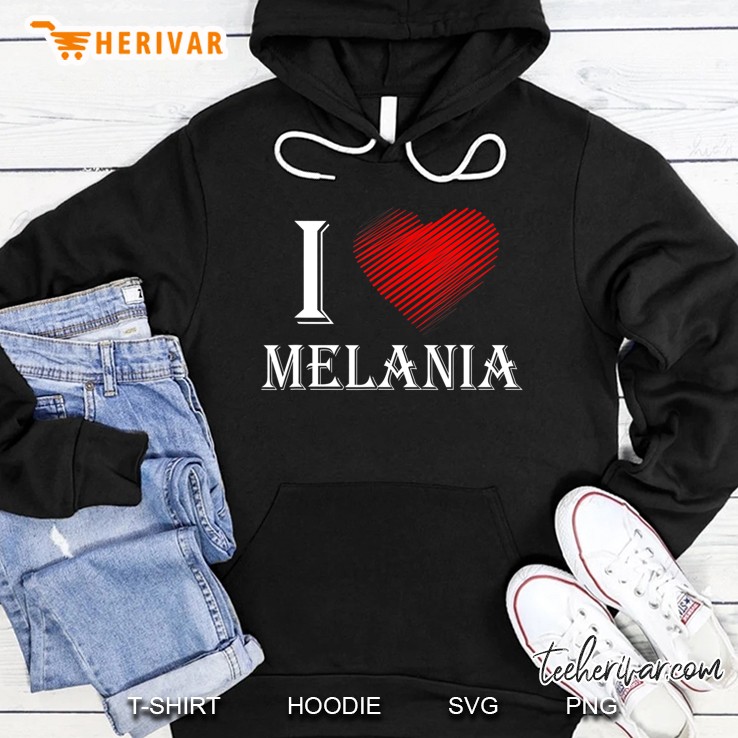 I Love Melania Red Heart Version Hoodie