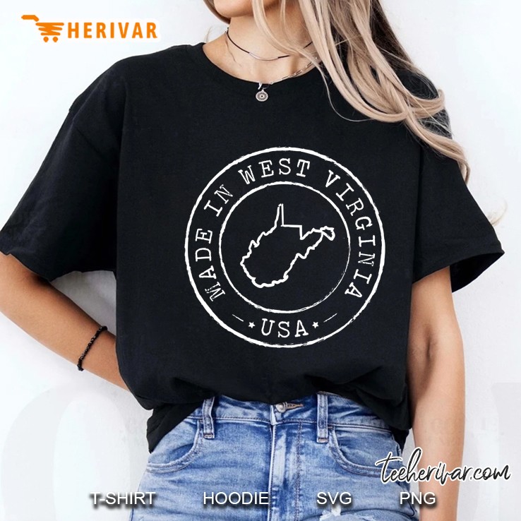 Made In West Virginia USA West Virginia Map Version Ladies Tee
