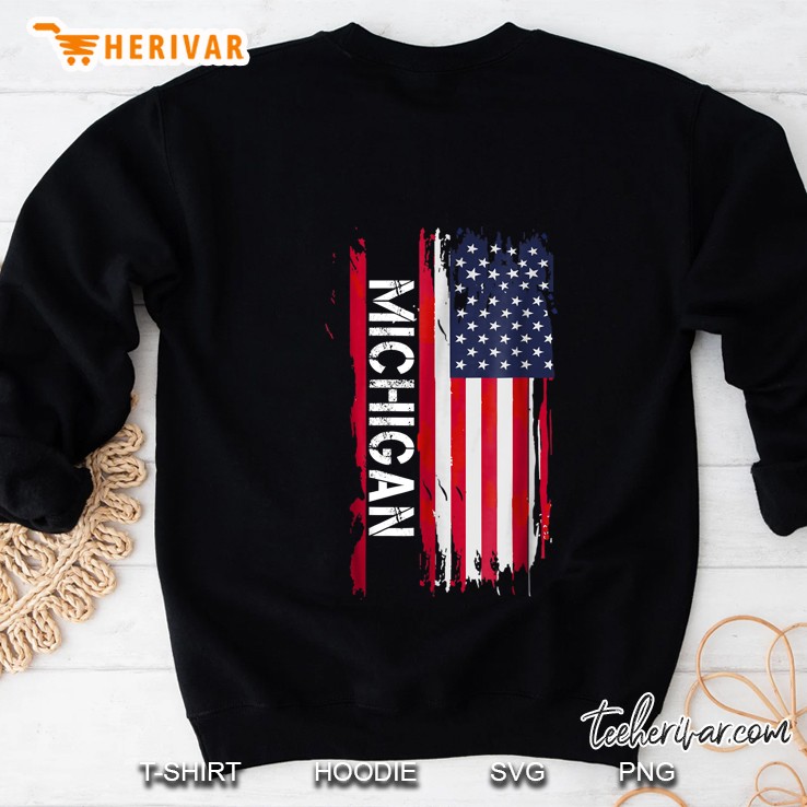 Michigan American Flag Version Sweatshirt