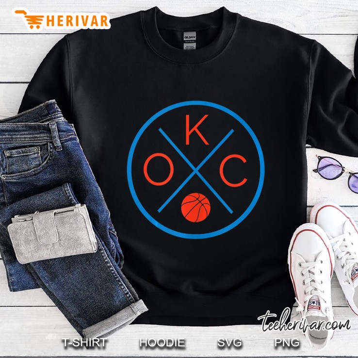 Okc Oklahoma City Basketball Version Sweatshirt