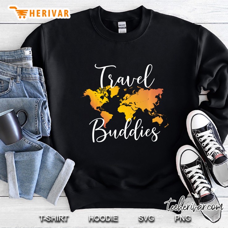 Travel Buddies World Map Version Sweatshirt