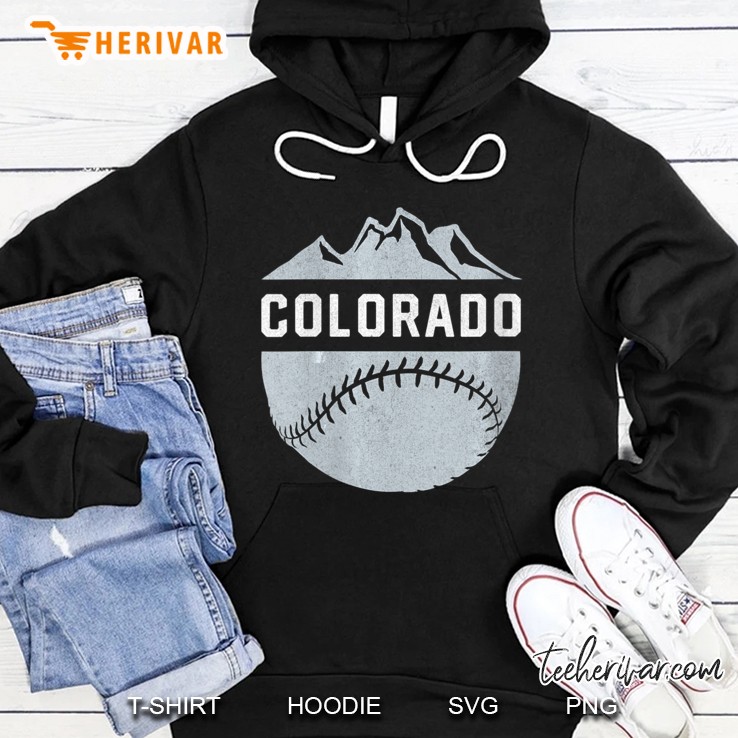 Denver Colorado Wilderness Skyline Baseball Hoodie