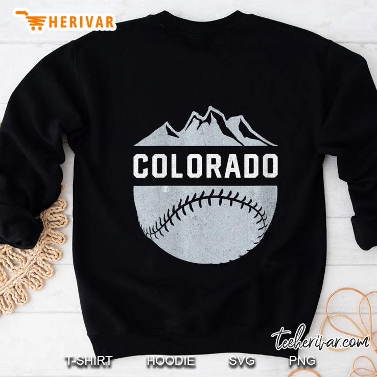 Denver Colorado Wilderness Skyline Baseball Sweatshirt