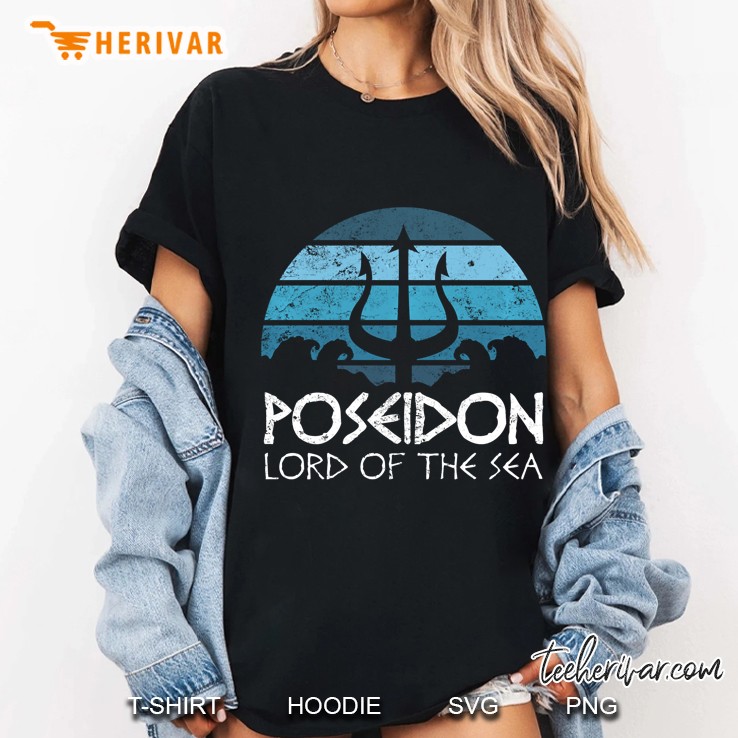 Poseidon Lord Of The Sea Ancient Greek God Ladies Tee
