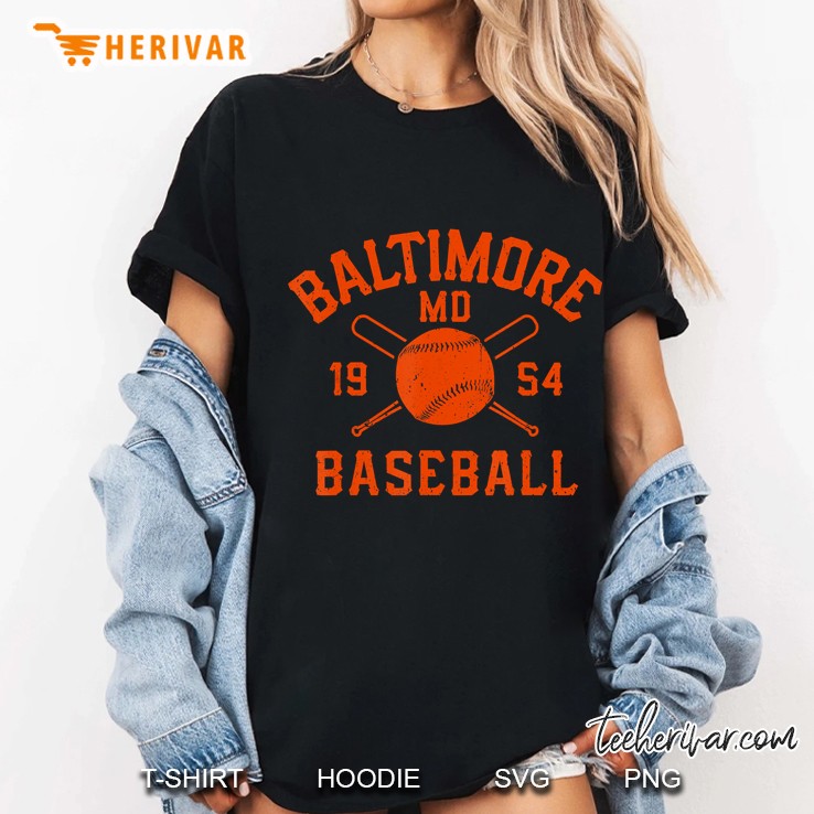 Baltimore Baseball 1954 Vintage Ladies Tee