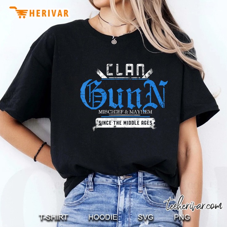 Clan Gunn Mischief & Mayhem Since The Middle Ages Ladies Tee