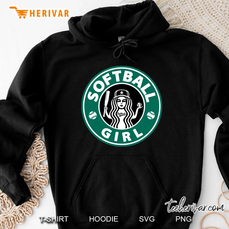 Softball Girl Starbucks Logo Version Hoodie