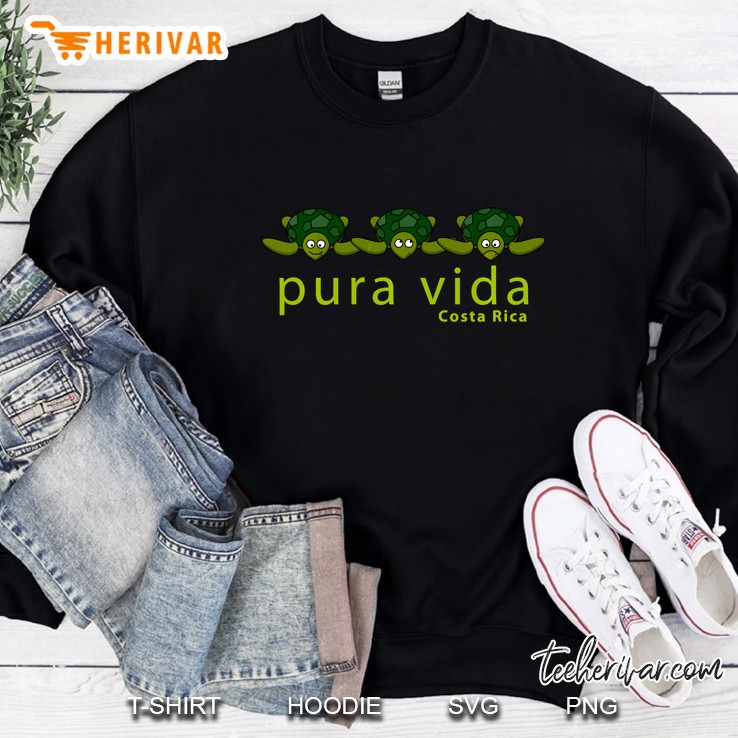 Pura Vida Costa Rica Turtles Sweatshirt