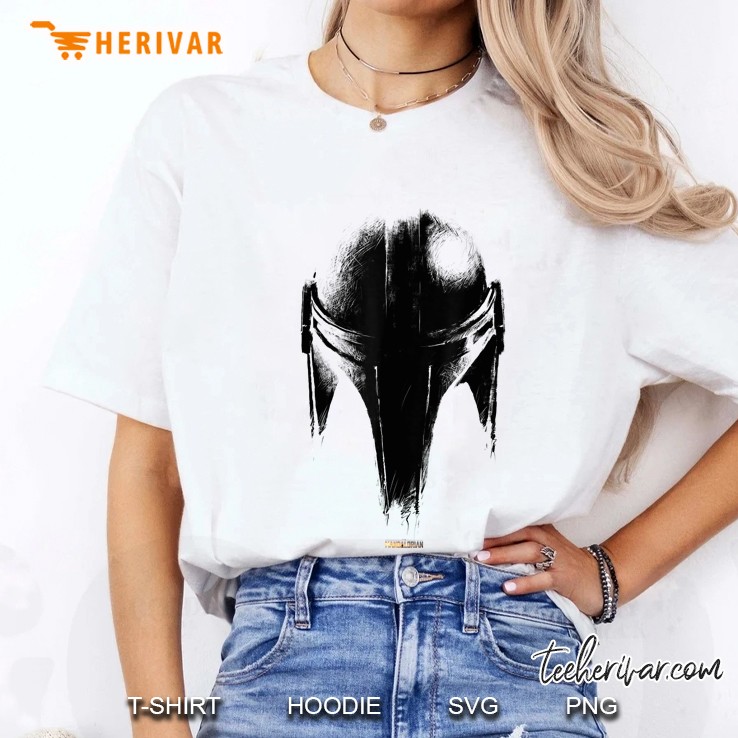 Star Wars The Mandalorian Dark Helmet Sketched Ladies Tee