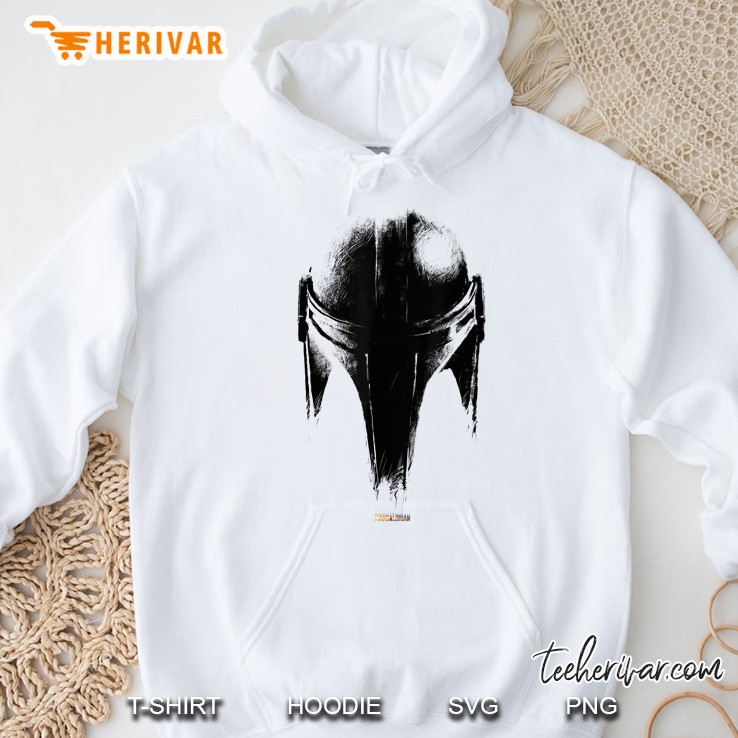Star Wars The Mandalorian Dark Helmet Sketched Hoodie