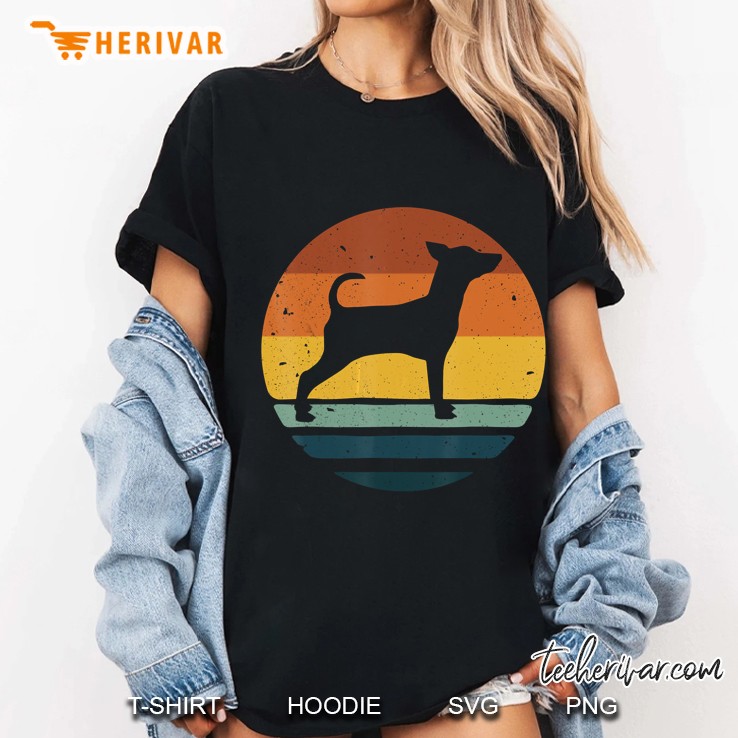 Miniature Pinscher Silhouette Vintage Version Ladies Tee