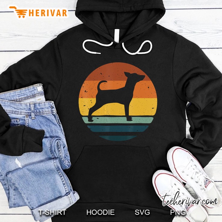 Miniature Pinscher Silhouette Vintage Version Hoodie