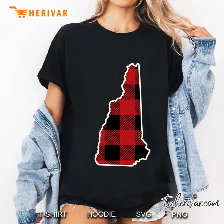 New Hampshire Map Plaid Version Ladies Tee