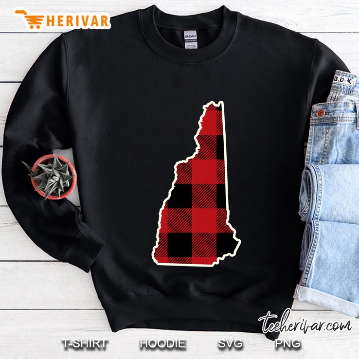 New Hampshire Map Plaid Version Sweatshirt