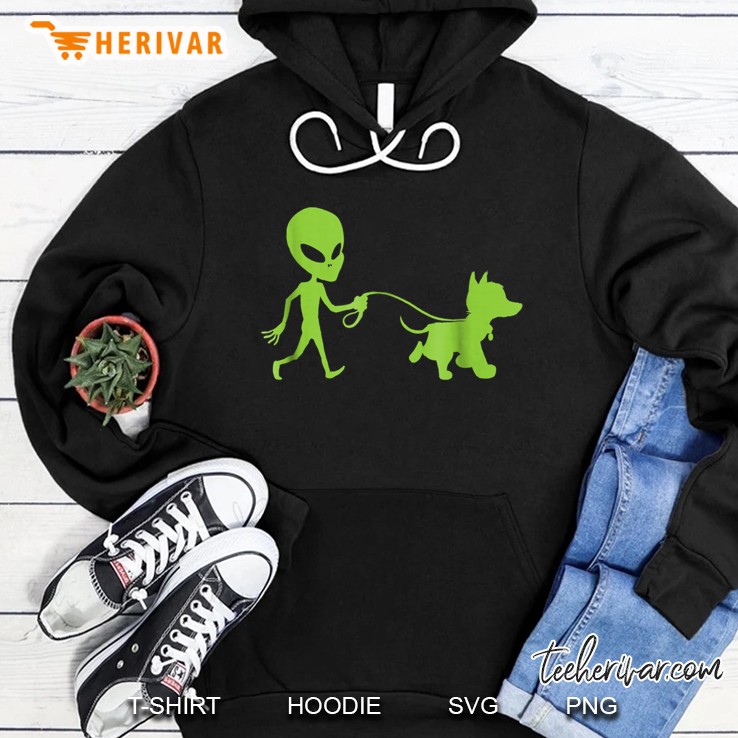 UFO Space Alien Dog Walker Hoodie