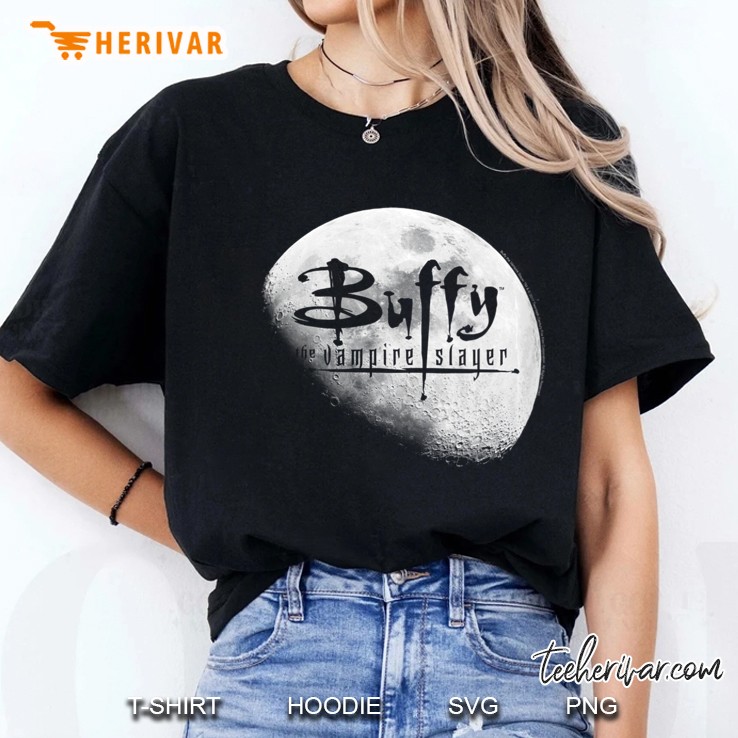 Buffy The Vampire Slayer Logo & Moon Version Ladies Tee