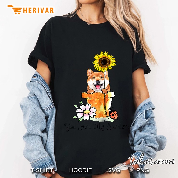 You Are My Sunshine Shiba Inu & Sunflower Version Ladies Tee