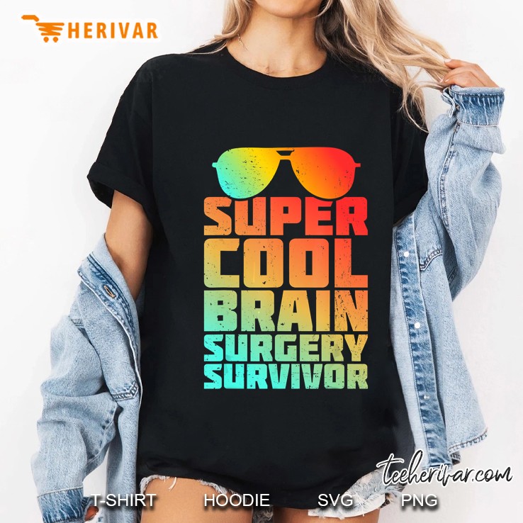 Super Cool Brain Surgery Survivor Glasses Vintage Version Ladies Tee