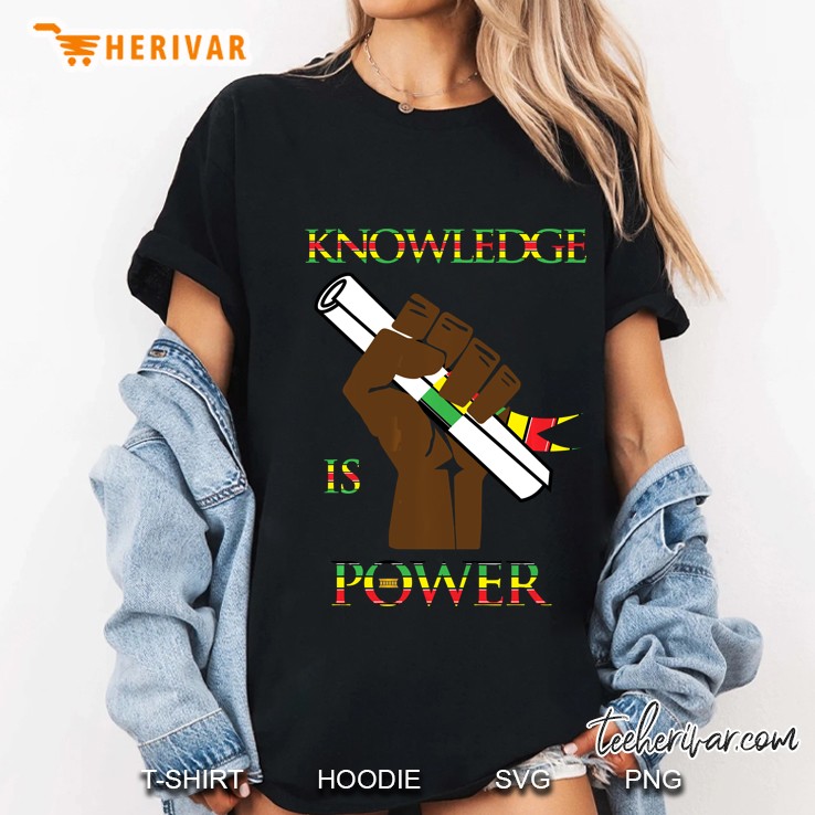 Knowledge Is Power Black Excellence Graduation Ladies Tee