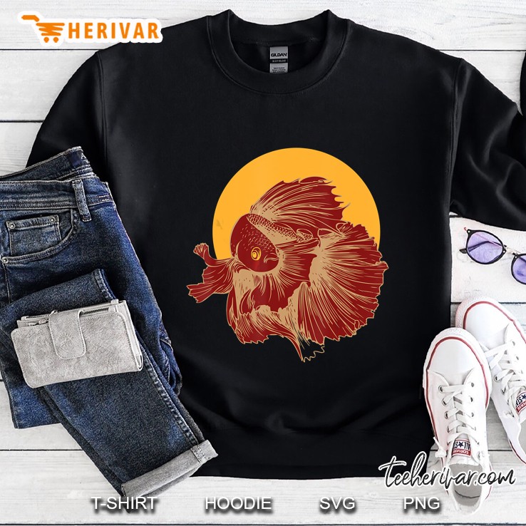 Splendens Retro I Siamese Fighting Fish Sweatshirt
