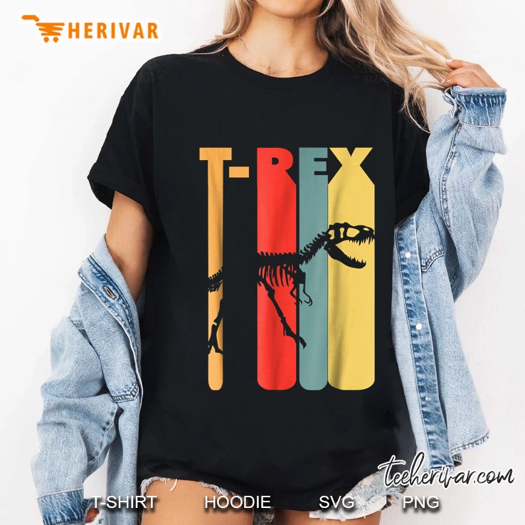 T Rex Skeleton Vintage Halloween Spooky Ladies Tee