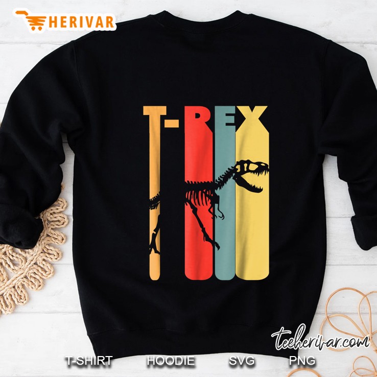 T Rex Skeleton Vintage Halloween Spooky Sweatshirt