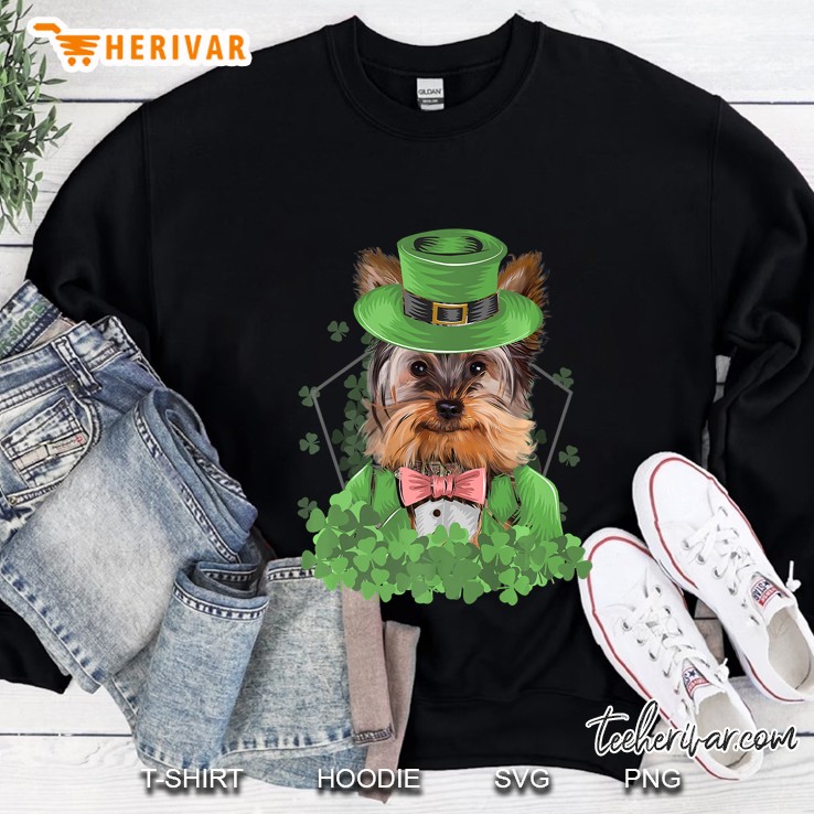 Yorkshire St Patricks Day Yorkie Puppy St Patricks Day Sweatshirt