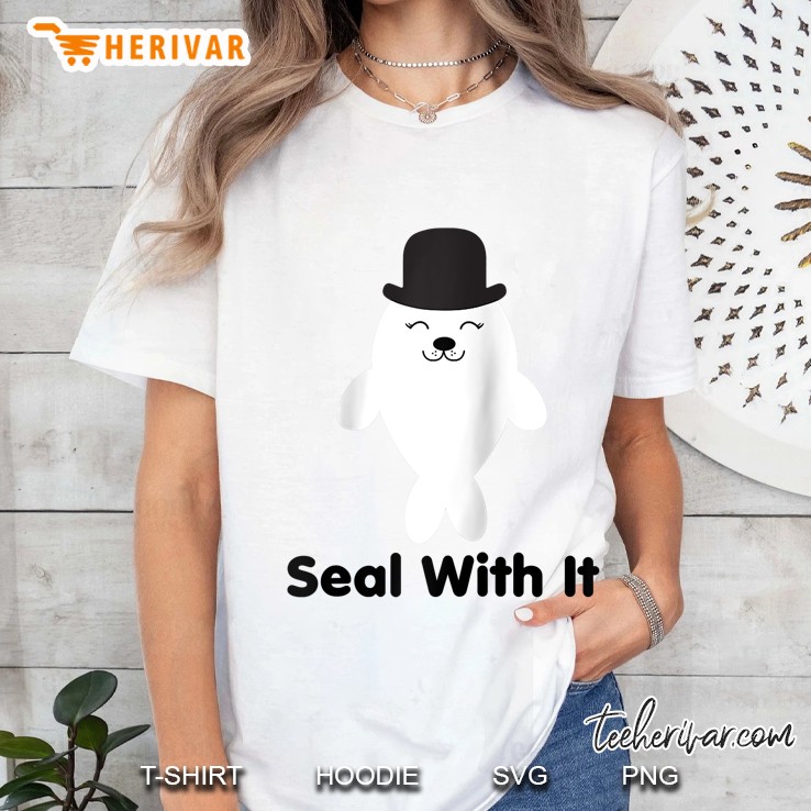 Seal With It White Sea Lion Lover Ladies Tee