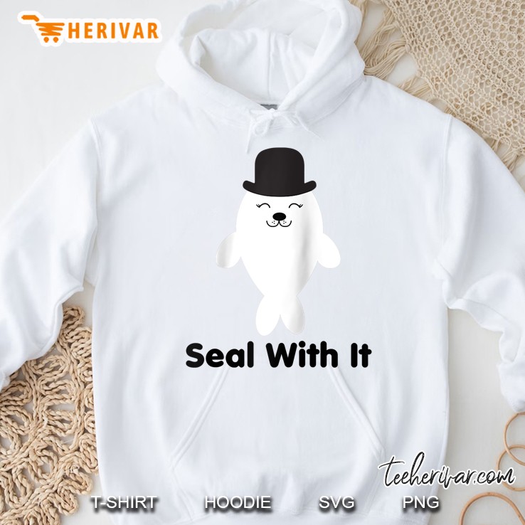 Seal With It White Sea Lion Lover Hoodie