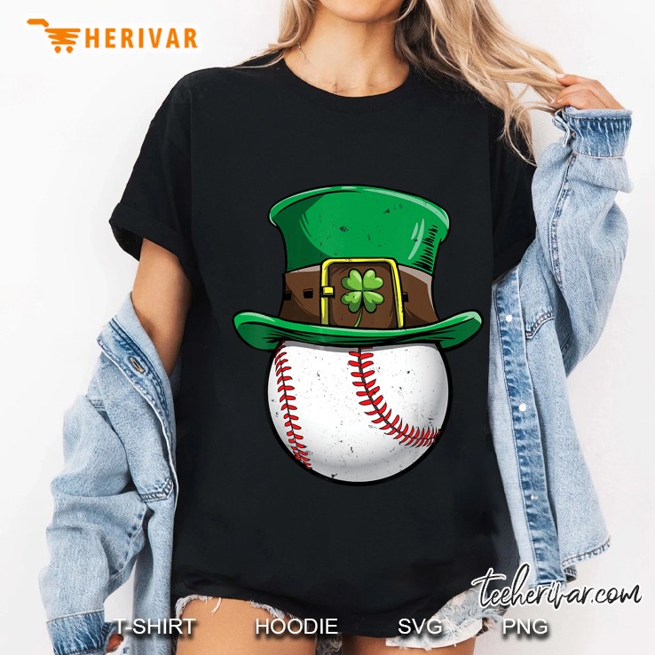 Baseball Ball Leprechaun St Patricks Day Catcher Ladies Tee