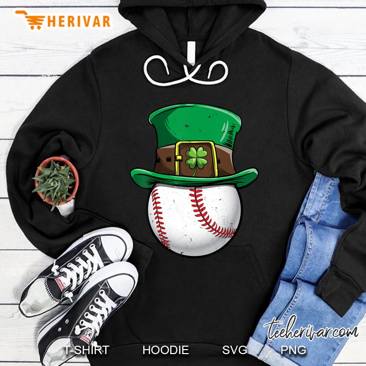 Baseball Ball Leprechaun St Patricks Day Catcher Hoodie