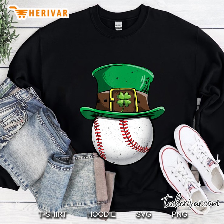 Baseball Ball Leprechaun St Patricks Day Catcher Sweatshirt