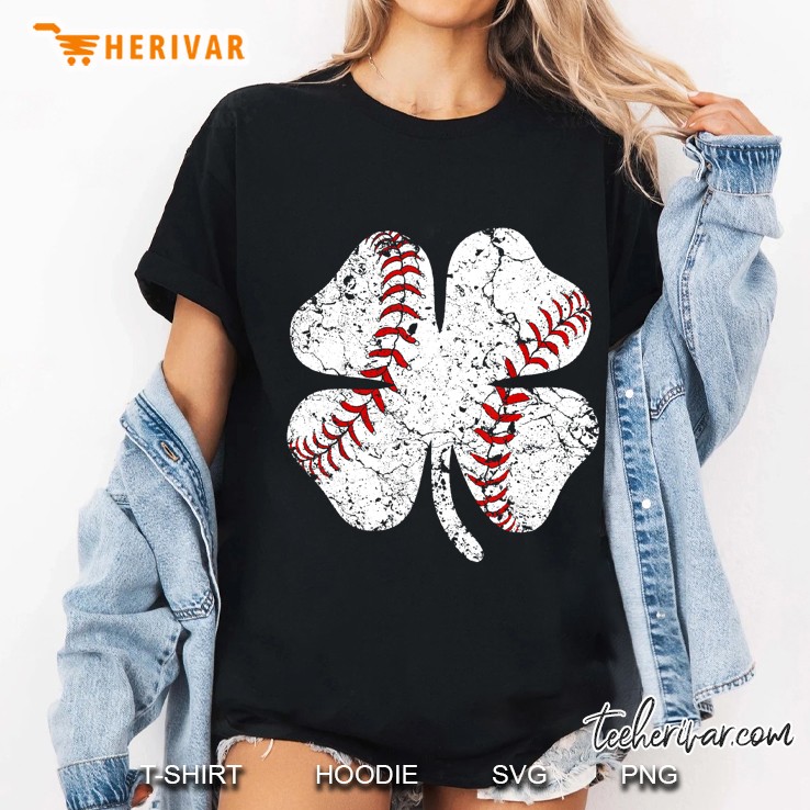 Baseball St Patricks Day Catcher Pitcher Shamrock Ladies Tee
