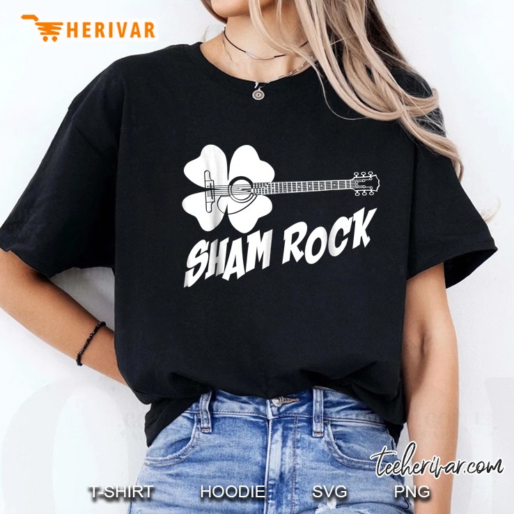 Sham Rock Shamrock Guitar Version Ladies Tee