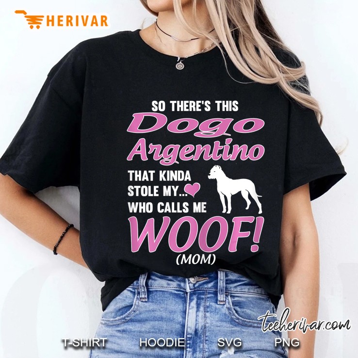 So There Is This Dogo Argentino That Is Kinda Slole My Who Calls Me Woof Mom Ladies Tee