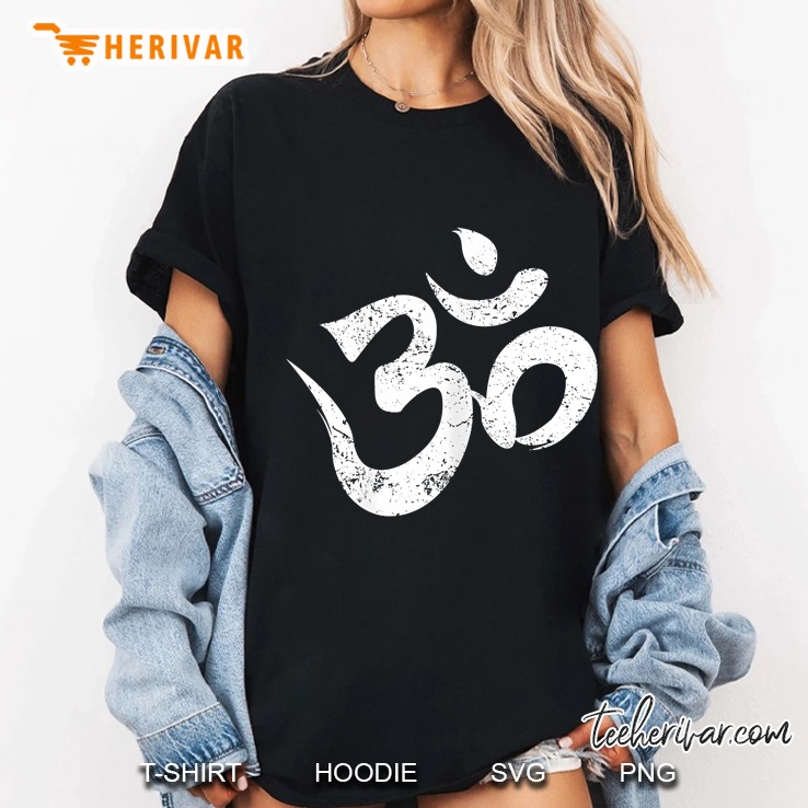 Om Meditation Spiritual Indian Yoga Symbol Ladies Tee