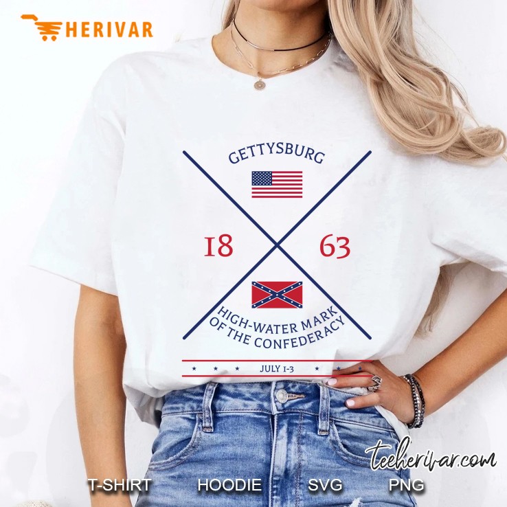 Gettysburg 1863 High-Water Mark Of The Confederacy Ladies Tee