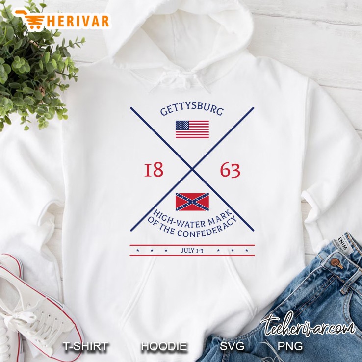 Gettysburg 1863 High-Water Mark Of The Confederacy Hoodie