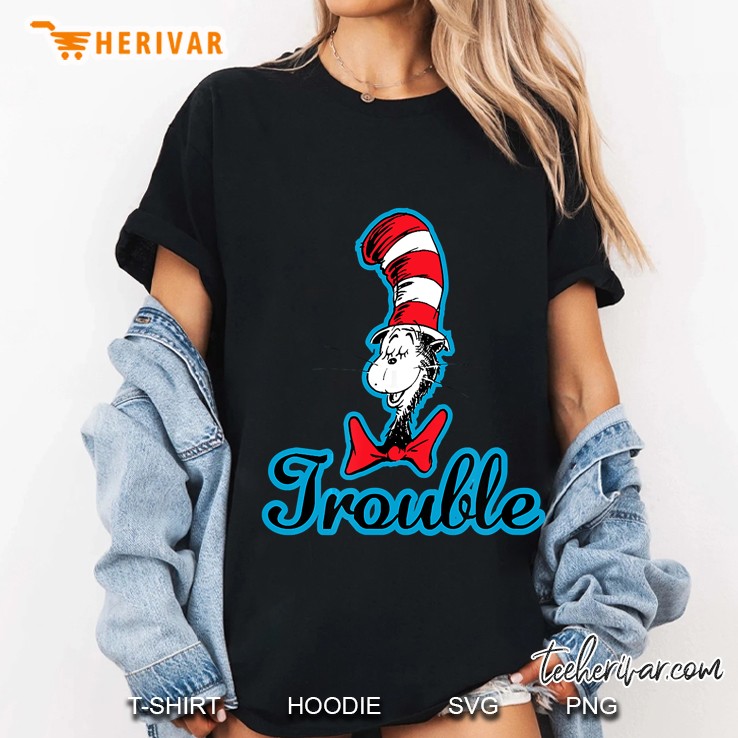 Trouble The Cat In The Hat Dr Seuss Version Ladies Tee