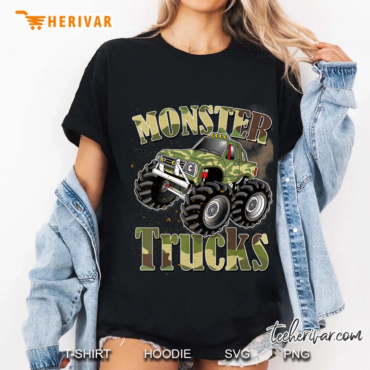 Monster Trucks Camouflage Version Ladies Tee