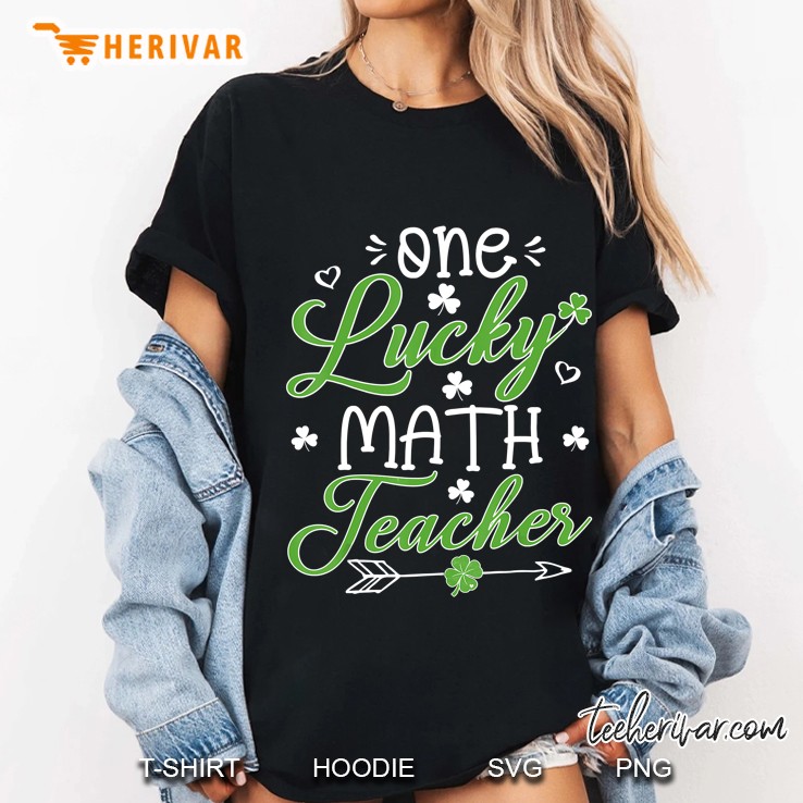 One Lucky Math Teacher Shamrock Version Ladies Tee