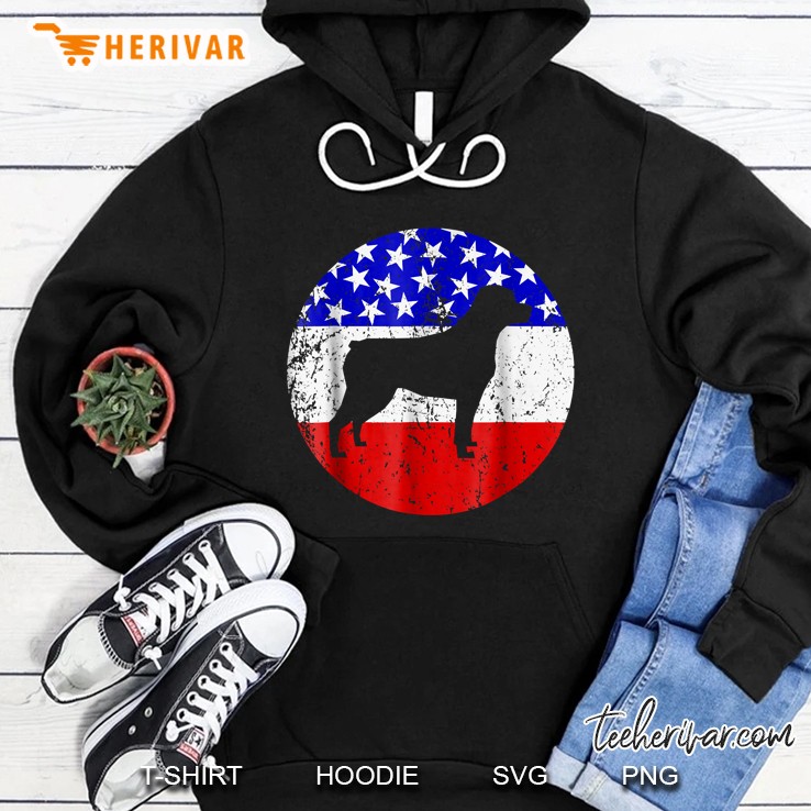 American Flag Rottweiler Dog Hoodie