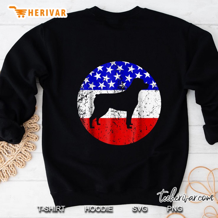American Flag Rottweiler Dog Sweatshirt