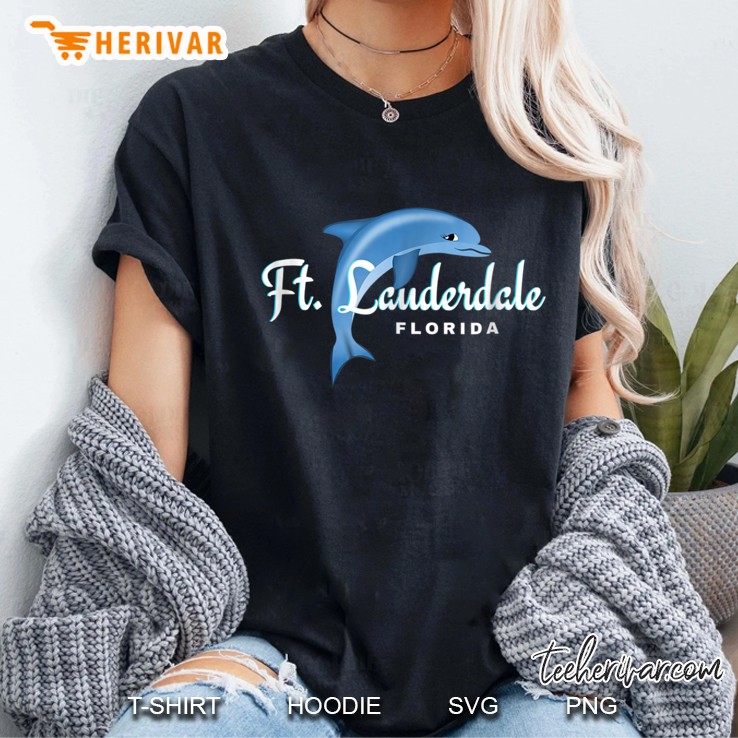 Ft Lauderdale Florida Dolphin Version Ladies Tee