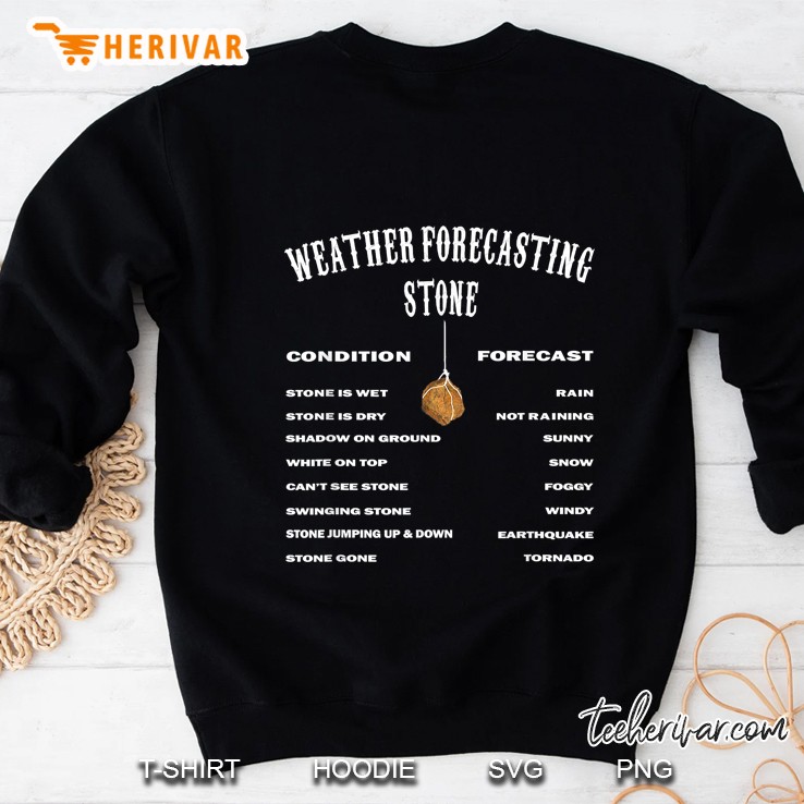 Weather Forecasting Stone Condition Forecast Stone Is Wet Rain Stone Is Dry Not Raining Sweatshirt