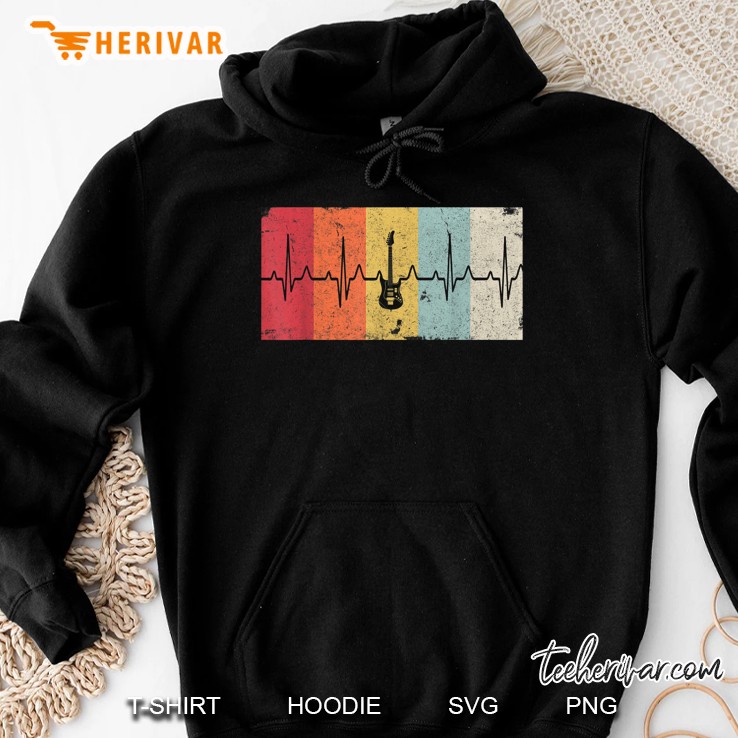 Electric Guitar Heartbeat Vintage Grunge Version Hoodie