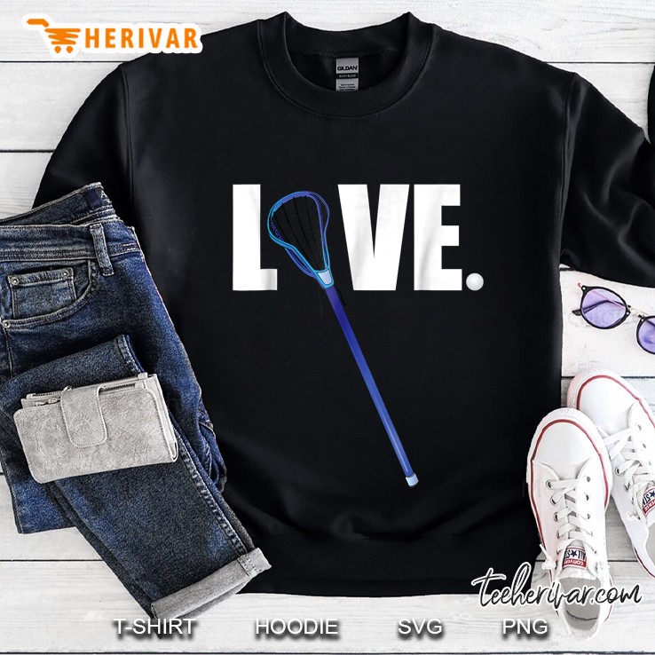 Love Lacrosse Stick Version Sweatshirt