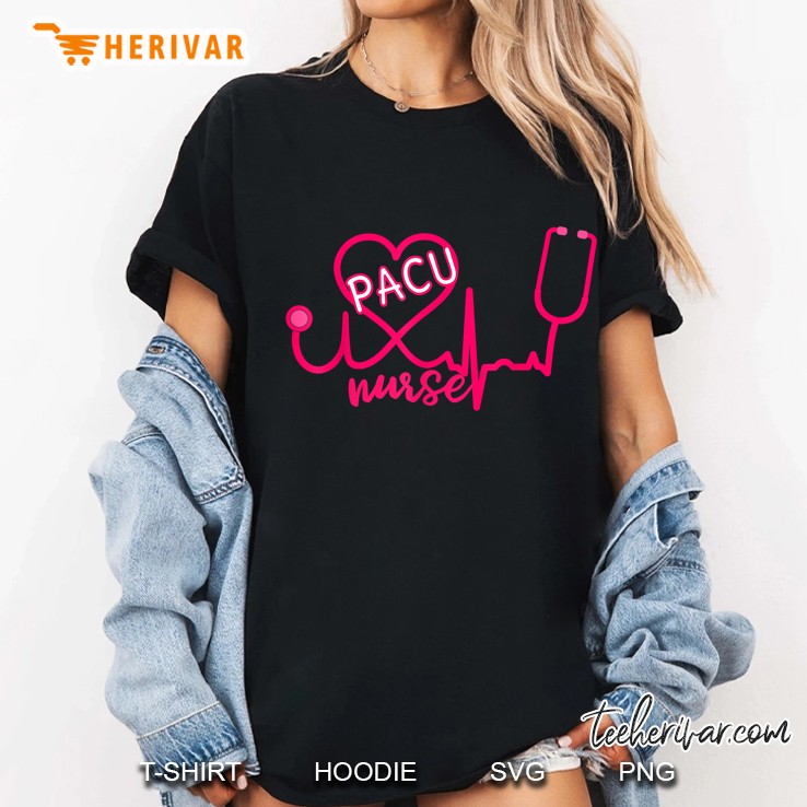 Pacu Nurse Stethoscope Heartbeat Ladies Tee