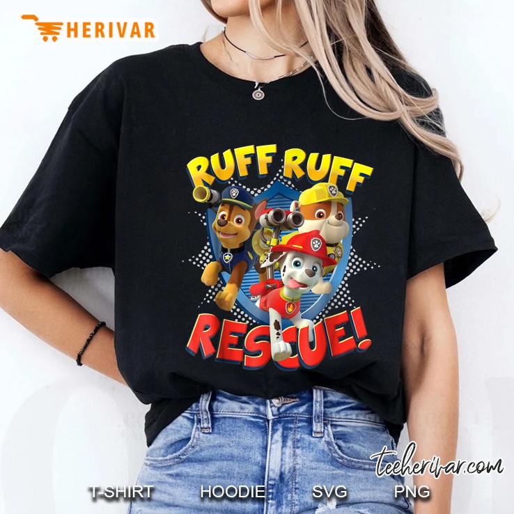 Ruff Ruff Rescue Paw Patrol Version Ladies Tee