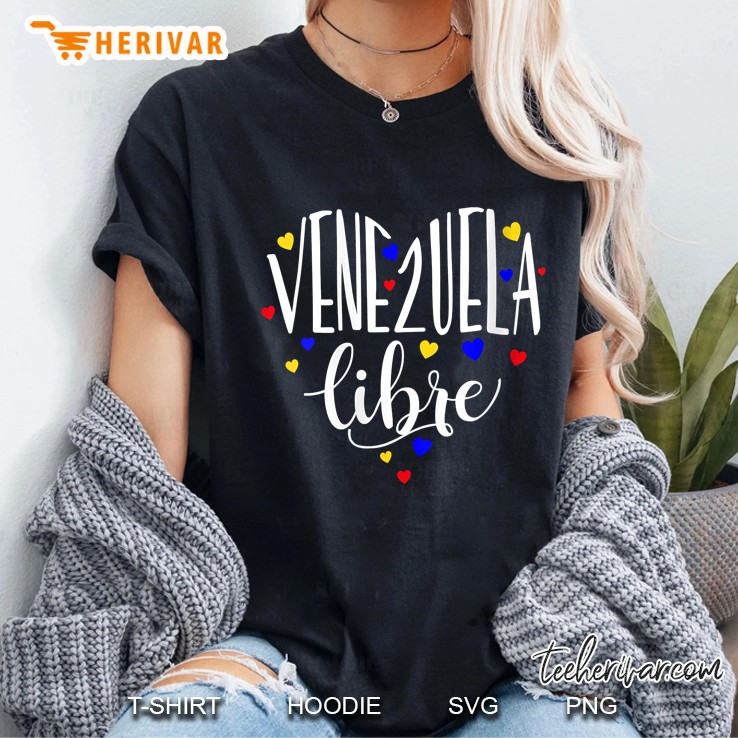 Venezuela Libre Heart Version Ladies Tee